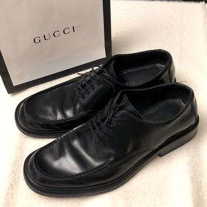 Men’s GUCCI Black Leather Lace-Up Shoes